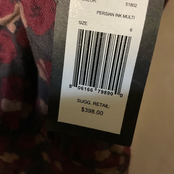 NEW Vintaje. Marc By Marc Jacobs Burgundy Floral Mini Dress - Picture 2 of 11